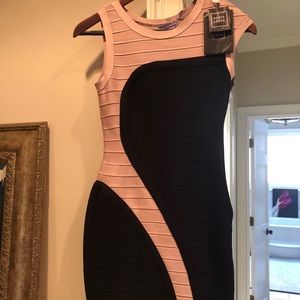 Hervé Leger Scoop Neck Mini Dress